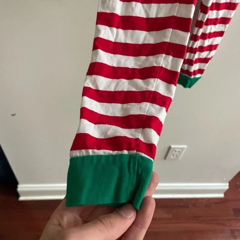Shelry Red Stripe Christmas Pajama Set 12 Years Long Sleeve Pants Holiday Green